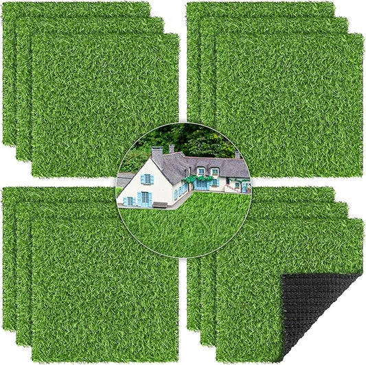 PaysaGrass – Lot de 30 Dalles Gazon Artificiel 30×30 cm avec Drainage