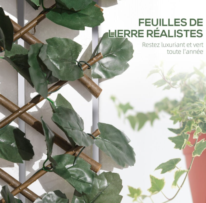 PysaWood Flexivy Clôture d'intimité Feuillage de Ivy 1X2M