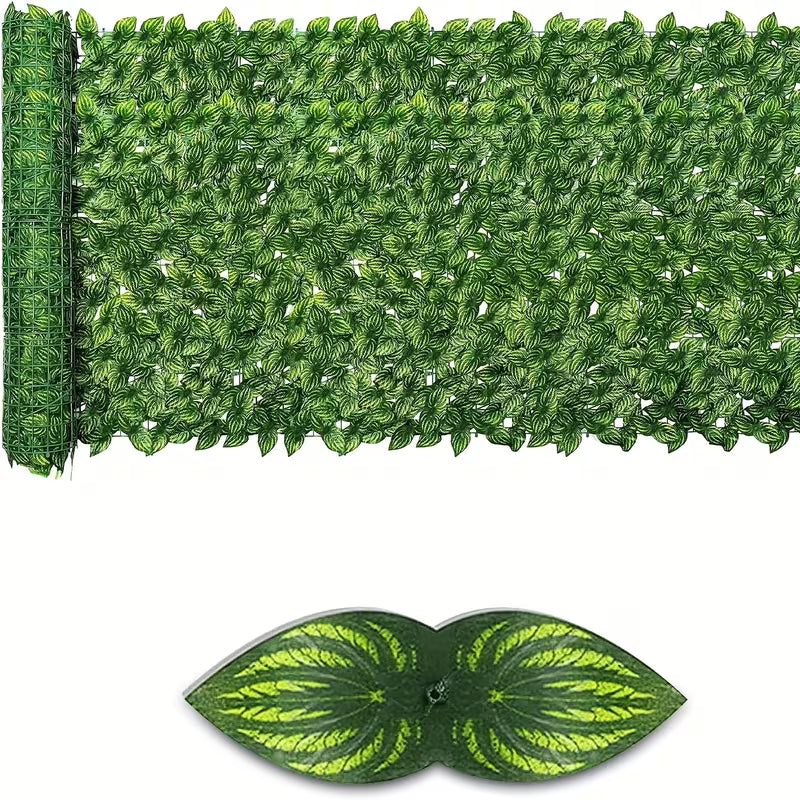 Clôture d'intimité extensible (3m/1m) en lierre artificiel
