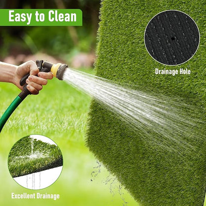 PaysaSoft- Tapis de Gazon Synthétique avec Système de Drainage