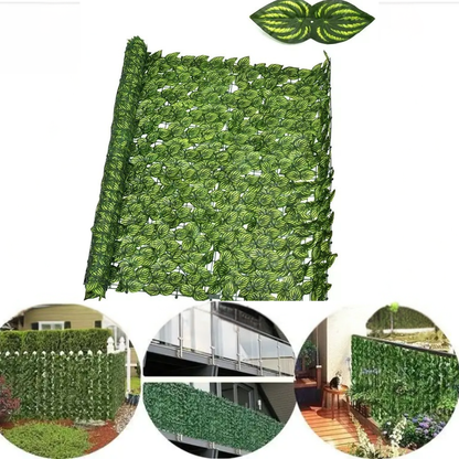 Clôture d'intimité extensible (3m/1m) en lierre artificiel