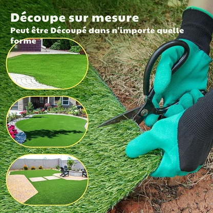 PaysaSoft- Tapis de Gazon Synthétique avec Système de Drainage
