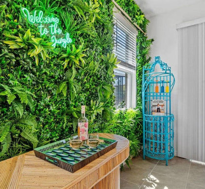 PaysaPanache Jungle Fern Mirage 100×100 cm