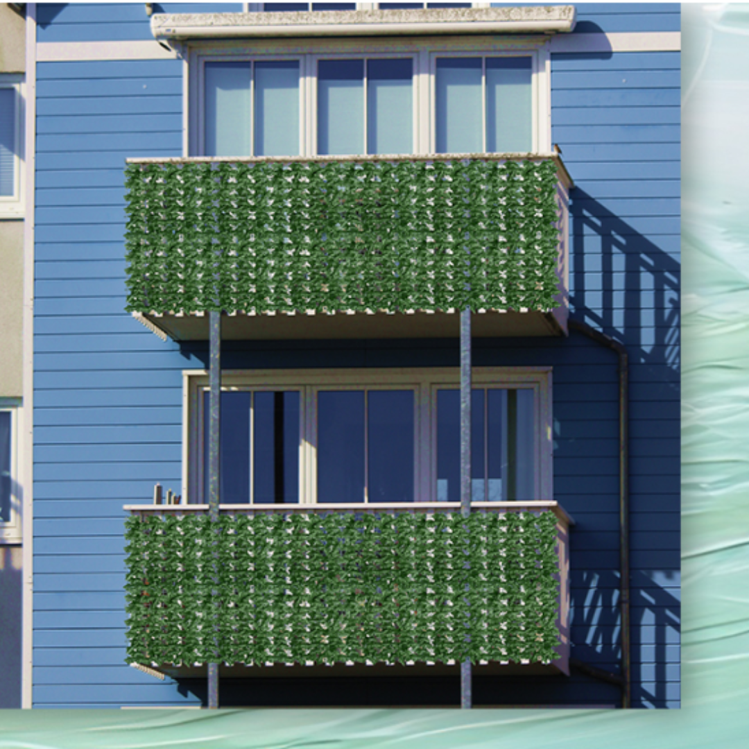 Clôture d'intimité extensible (3m/1m) en lierre artificiel